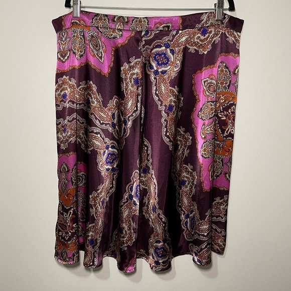 Annalee+Hope Women’s purple Paisley style flowy Skirt in size 2X - Picture 1 of 8